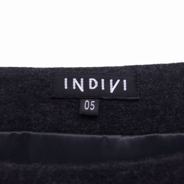INDIVI(インディヴィ)のインディヴィ INDIVI ワンピース 七分袖 ひざ丈 ボートネック アンゴラ混 レディースのワンピース(ひざ丈ワンピース)の商品写真