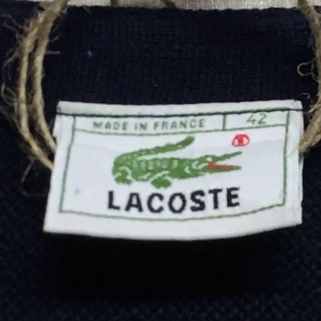 LACOSTE   激レアラコステ カーディガン フランス製 胸刺繍ロゴ