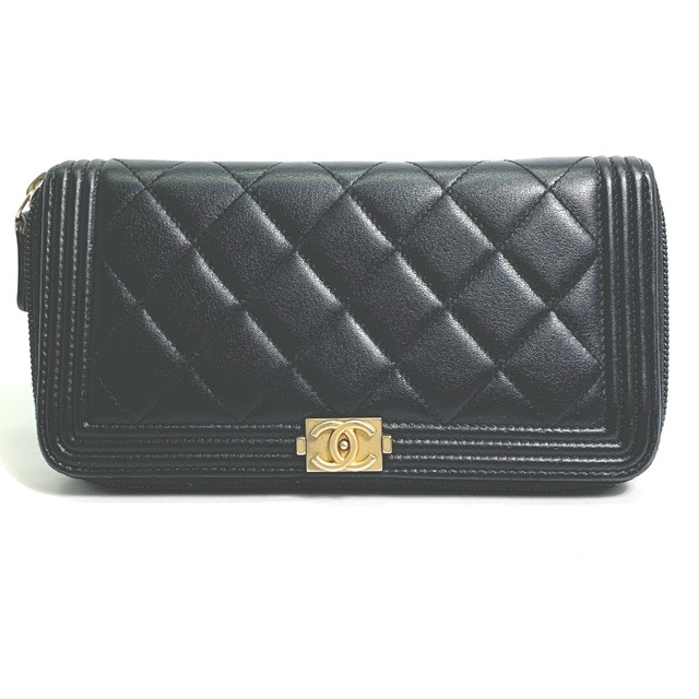 財布 シャネル CHANEL ボーイシャネル A80288 ココマーク ラウンド