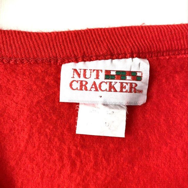 NUT CRACKER クリスマス サンタクロース スウェット レッド赤古着 メンズのトップス(スウェット)の商品写真