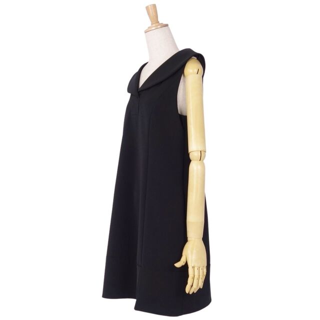 美品 フォクシー ニューヨーク FOXEY NEW YORK ワンピース ドレス アフタヌーン ノースリーブ ジャージー トップス レディース 40(M相当) ブラック