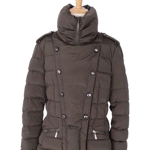 MONCLER(モンクレール)の美品 モンクレール MONCLER コート PEUPLIER ダウンコート ナイロン 無地 アウター レディース 4(XL相当) オリーブカーキ レディースのジャケット/アウター(その他)の商品写真