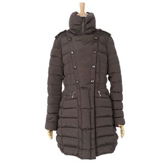 モンクレール(MONCLER)の美品 モンクレール MONCLER コート PEUPLIER ダウンコート ナイロン 無地 アウター レディース 4(XL相当) オリーブカーキ(その他)