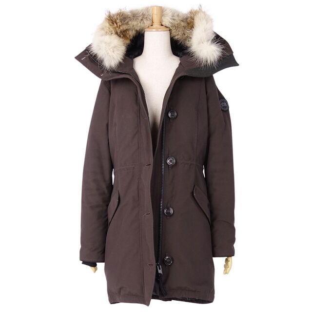 美品 カナダグース CANADA GOOSE コート ROSSCLAIR PARKA ロスクレラパーカー ダウンコート 襟コヨーテファー アウター  レディース M ブラウン