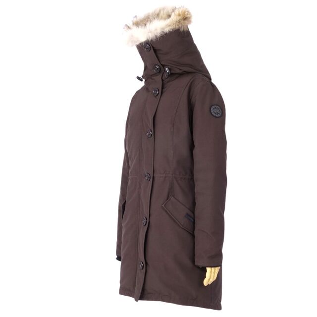 美品 カナダグース CANADA GOOSE コート ROSSCLAIR PARKA ロスクレラパーカー ダウンコート 襟コヨーテファー アウター  レディース M ブラウン