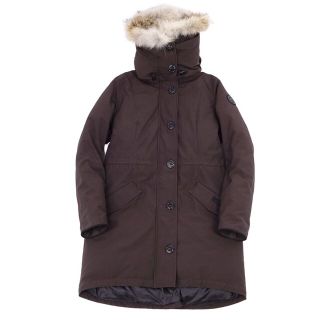 カナダグース(CANADA GOOSE)の美品 カナダグース CANADA GOOSE コート ROSSCLAIR PARKA ロスクレラパーカー ダウンコート 襟コヨーテファー アウター レディース M ブラウン(その他)