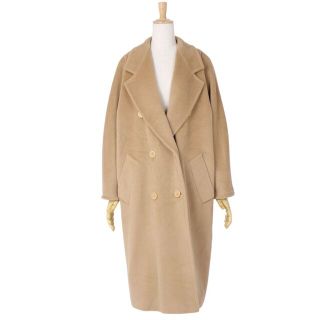 マックスマーラ(Max Mara)の極美品 マックスマーラ Max Mara コート アイコンコート 101801  白タグ ダブルブレスト ロングコート ウール カシミヤ アウター レディース JI42 USA8 FB40 GB12(L相当) ベージュ(その他)