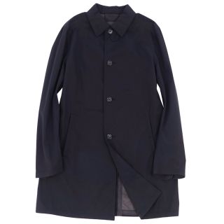 プラダ(PRADA)の美品 プラダ PRADA コート ステンカラーコート バルマカーンコート メンズ アウター 48(M相当) ネイビー(ステンカラーコート)