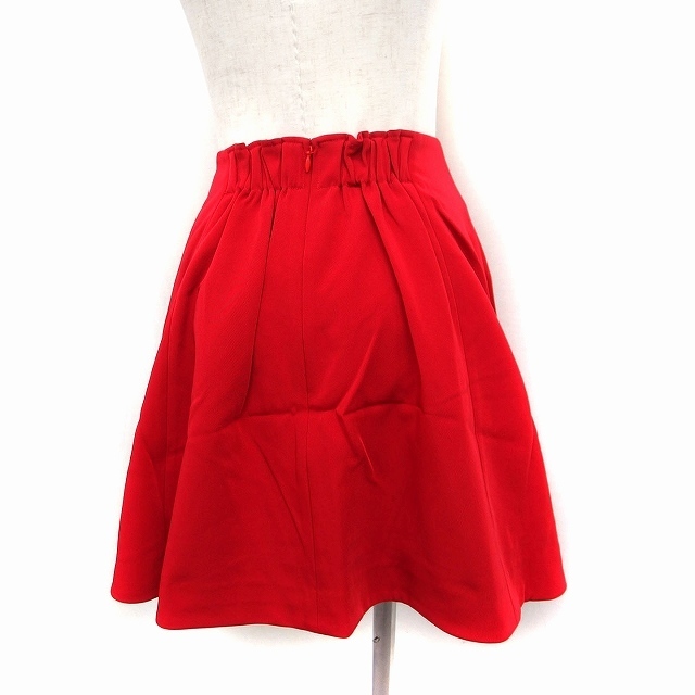 rienda(リエンダ)のリエンダ rienda フレアスカート ミニ 無地 シンプル F レッド 赤 レディースのスカート(ミニスカート)の商品写真