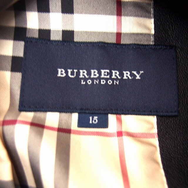 BURBERRY(バーバリー)のBURBERRY LONDON 国内正規品 レザー ステンカラー ジャケット 黒 レディースのジャケット/アウター(その他)の商品写真