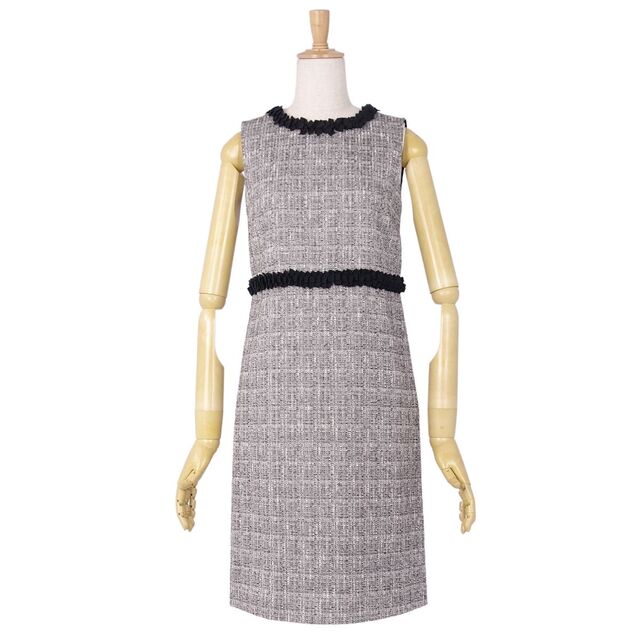 美品 レッドヴァレンティノ RED VALENTINO ワンピース ツイード ドレス ...
