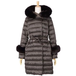 マックスマーラ(Max Mara)の美品 マックスマーラ Max Mara コート リバーシブル 3way ダウンコート フォックスファー ナイロン レディース アウター IJ38 USA4 FB36(S相当) グレーカーキ(その他)