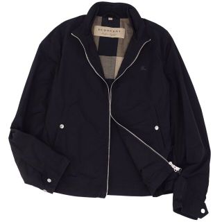 バーバリー(BURBERRY)の美品 バーバリー BURBERRY ジャケット ブルゾン ジップアップ スイングトップ 裏チェック メンズ アウター LG ブラック(ナイロンジャケット)