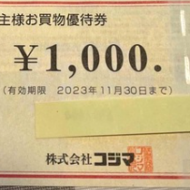 ビックカメラ　コジマ　株主優待　24,000円分