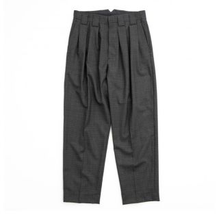 シュタイン(stein)のstein DOUBLEWIDE TROUSERS BLUE CHECK ダブル(スラックス)