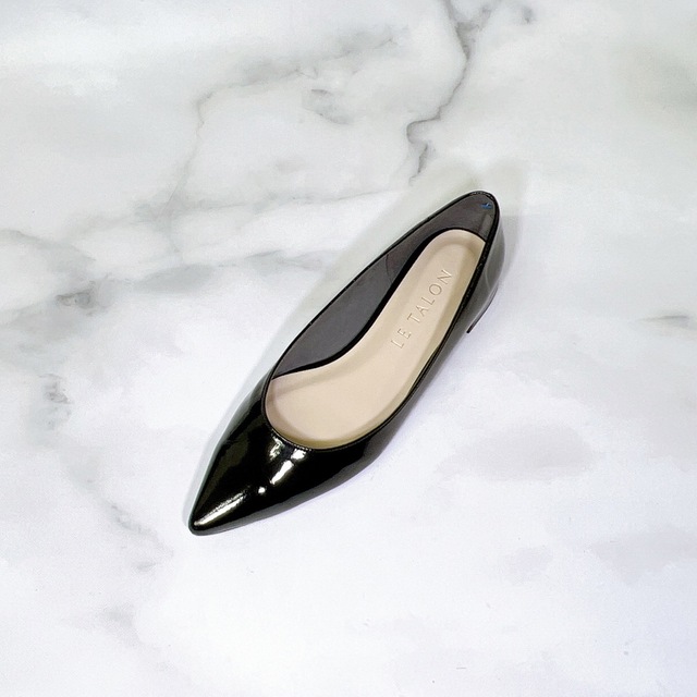 Le Talon - 【美品】ルタロン ポインテッド エナメル フラット Le Talon - 【美品】ルタロン ポインテッド エナメル フラット
