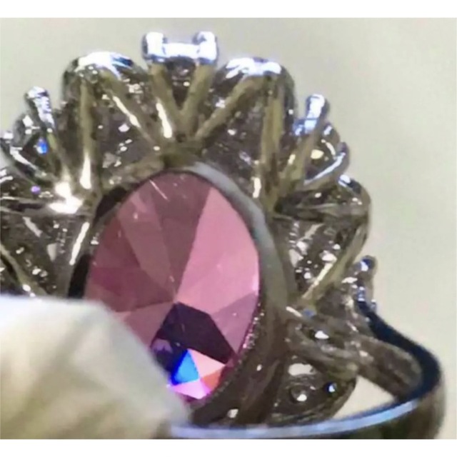 ピンクサファイア リング BIG 22カラット  豪華 綺麗ring レディースのアクセサリー(リング(指輪))の商品写真