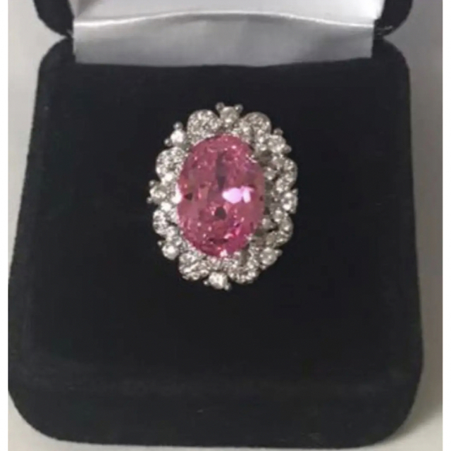 ピンクサファイア リング BIG 22カラット  豪華 綺麗ring レディースのアクセサリー(リング(指輪))の商品写真