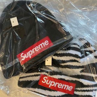 シュプリーム(Supreme)のゼブラ Supreme Box Logo シュプリーム  ビーニー(ニット帽/ビーニー)