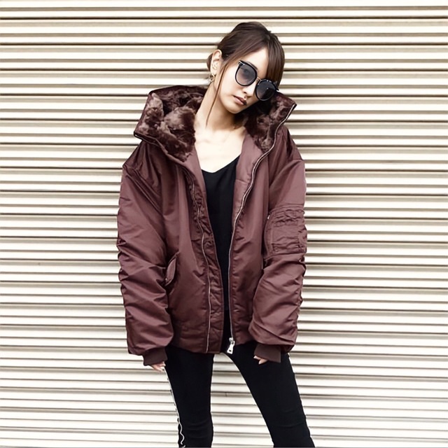EMODA - EMODA フェイクファー HOODIE HEAVY MA-1の通販 by EMODA - EMODA フェイクファー HOODIE HEAVY MA-1の通販 by