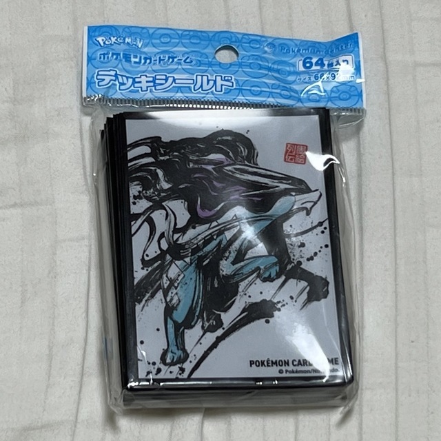 【新品】ポケモンカードゲーム　デッキシールド　スリーブ　スイクン　墨絵列伝