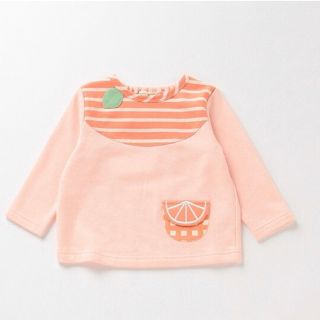 ナルミヤ インターナショナル(NARUMIYA INTERNATIONAL)のbaby cheer 裏毛 オレンジ GIRL'S スウェット 120cm(Tシャツ/カットソー)