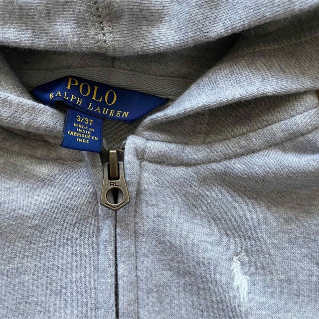 POLO RALPH LAUREN(ポロラルフローレン)の美品　ラルフローレン　パーカー　キッズ　3T グレー キッズ/ベビー/マタニティのキッズ服男の子用(90cm~)(ジャケット/上着)の商品写真