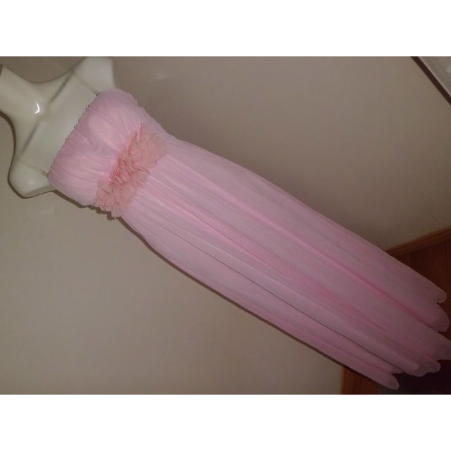 美品★Sサイズ ピンク　ロングドレス　イブニングドレス パーティードレス　演奏会