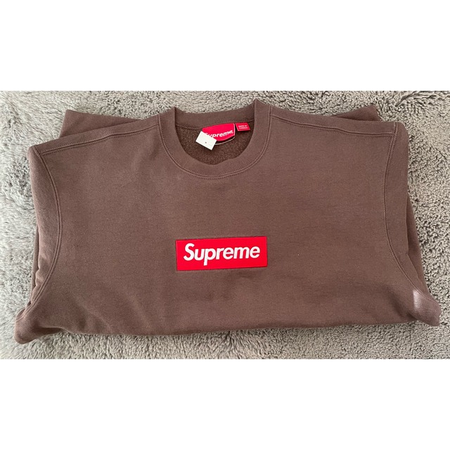 Supreme Box Logo Crewneck Brown Sサイズ