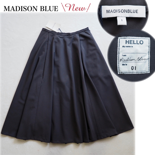 【新品タグ付】MADISON BLUE タック フレア ロングスカート 定価9万