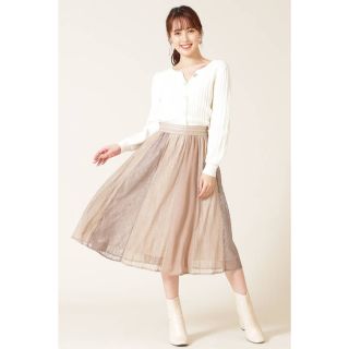 ジルスチュアート(JILLSTUART)のJILL STUART パネルレーススカート(ロングスカート)