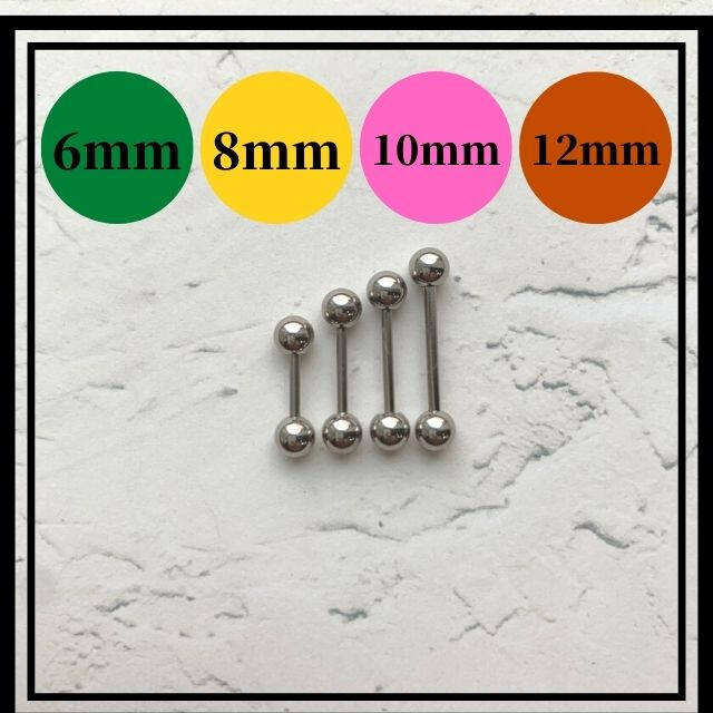ストレートバーベル シャフト8mm ボール4mm 16G 4個 軟骨ピアス ピアス(片耳用) | responsorydev.com