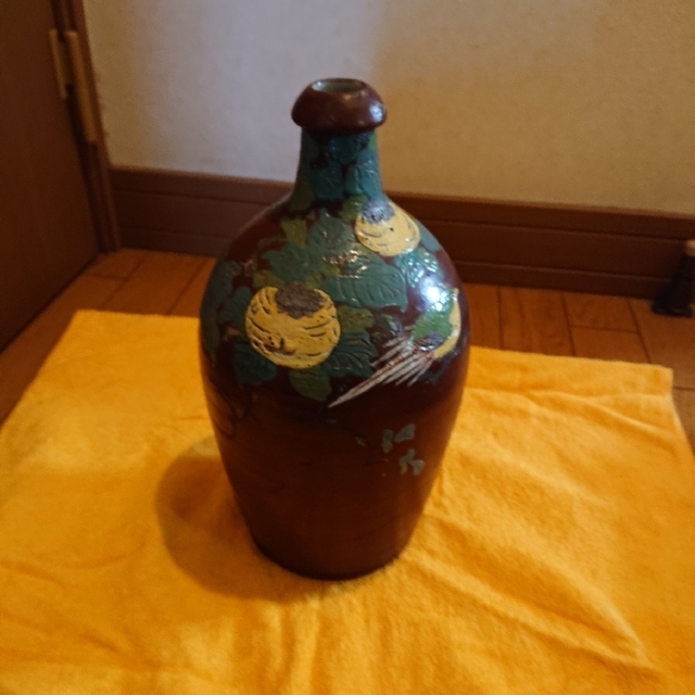 搬入設置サービス付 天目の徳利(一輪ざしの花瓶) - 花瓶
