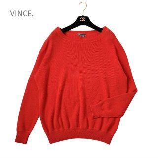 ビンス(Vince)の美品 VINCE. ビンス カシミヤ100% セーター ニット 赤 レッド S(ニット/セーター)