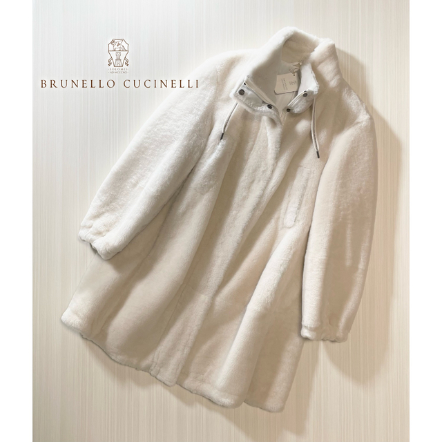 BRUNELLO CUCINELLI - H51☆未使用☆極上ラムムートン ミドル丈コート