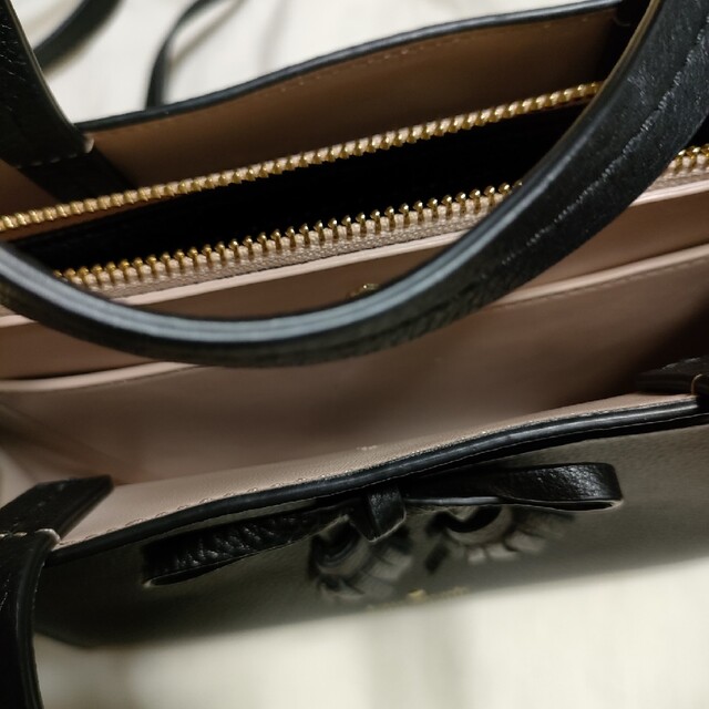 美品✨ケイトスペード ショルダーバッグ 2way リボン タッセル 黒