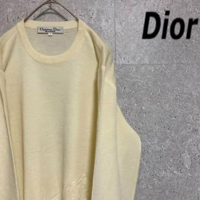 90S クリスチャンディオール　Dior 刺繍　ニット　レディース　　個性派