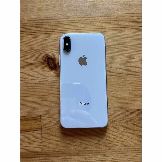 iPhone(アイフォーン)のiPhoneX Silver 64GB SIMなし スマホ/家電/カメラのスマートフォン/携帯電話(スマートフォン本体)の商品写真