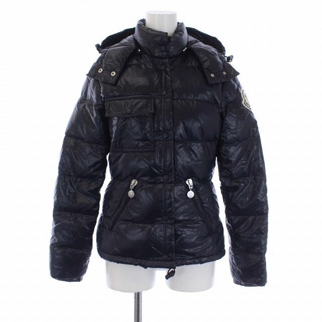 MONCLER(モンクレール)のモンクレール BERENGERE ダウンジャケット フード ナイロン 0 紺 レディースのジャケット/アウター(ダウンジャケット)の商品写真