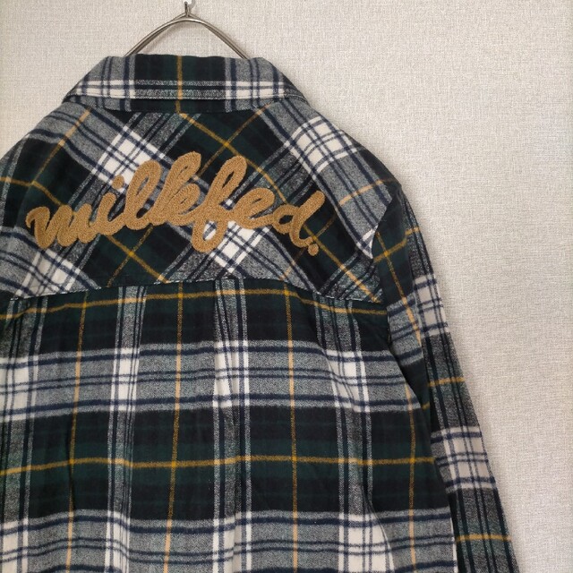 MILKFED. - MILKFED. バックロゴ刺繍 ネルチェックシャツ ワンピースの