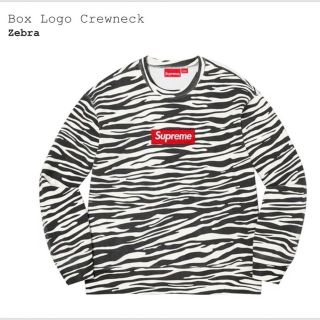 Supreme Box Logo Crewneck Zebra Lサイズ