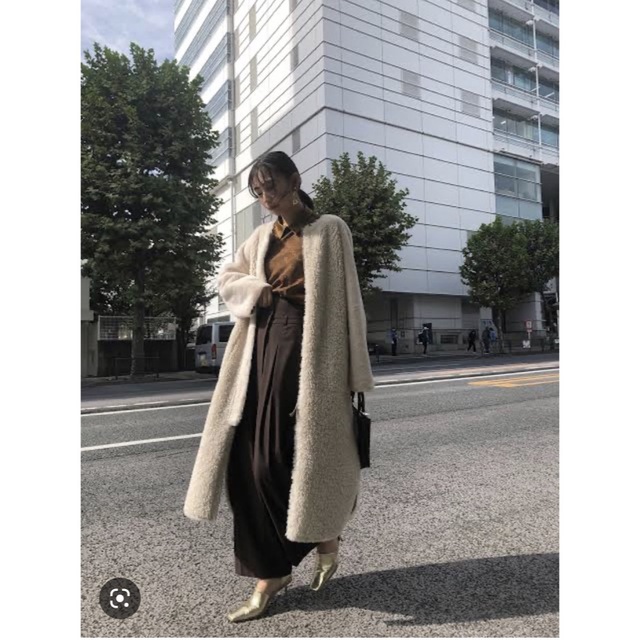 Ameri vintage REVERSIBLE TWIN BOA COAT - ロングコート