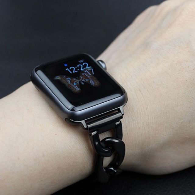 Apple Watch アップル ダイヤ チェーンバンド シルバー 41mm 金属ベルト | shalva.org.il