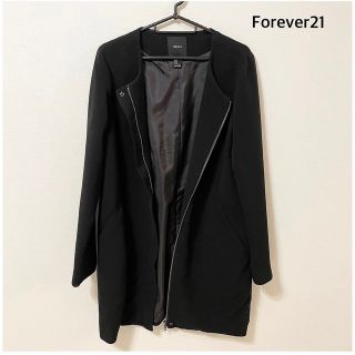 フォーエバートゥエンティーワン(FOREVER 21)のロングコート　ブラック　S フォーエバー21(ロングコート)