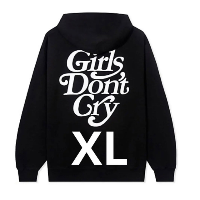 Girls Don't Cry(ガールズドントクライ)のXL 新品 Girls Don't Cry Logo Hoodie Black メンズのトップス(パーカー)の商品写真