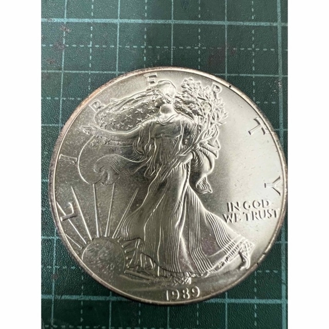 美術品/アンティーク米国　1ドル　イーグル銀貨　1989年