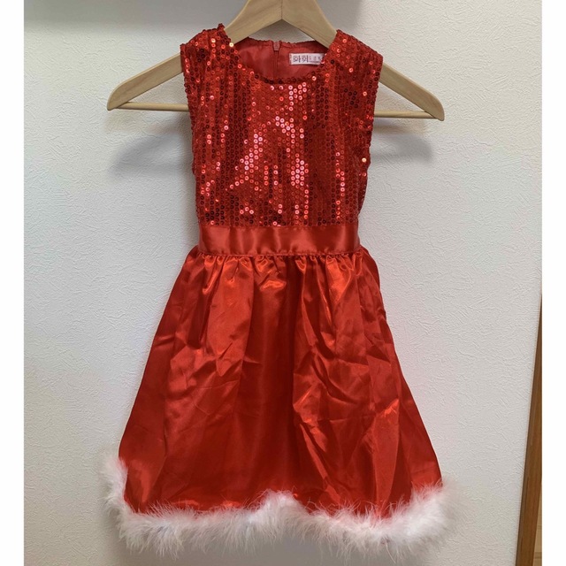 女の子 サンタクロース こども コスプレ クリスマス 衣装 ドレス キッズ/ベビー/マタニティのキッズ服女の子用(90cm~)(ワンピース)の商品写真