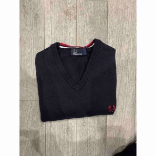 フレッドペリー(FRED PERRY)のフレッドペリー　セーター　メリノウール　コットン　ネイビー(ニット/セーター)