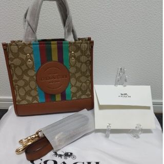 コーチ(COACH)のCOACH コーチ ショルダーバッグ トート キャンバスレザー ブラウン(トートバッグ)