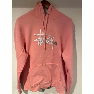 美品★STUSSY スウェットパーカー　ピンク　L